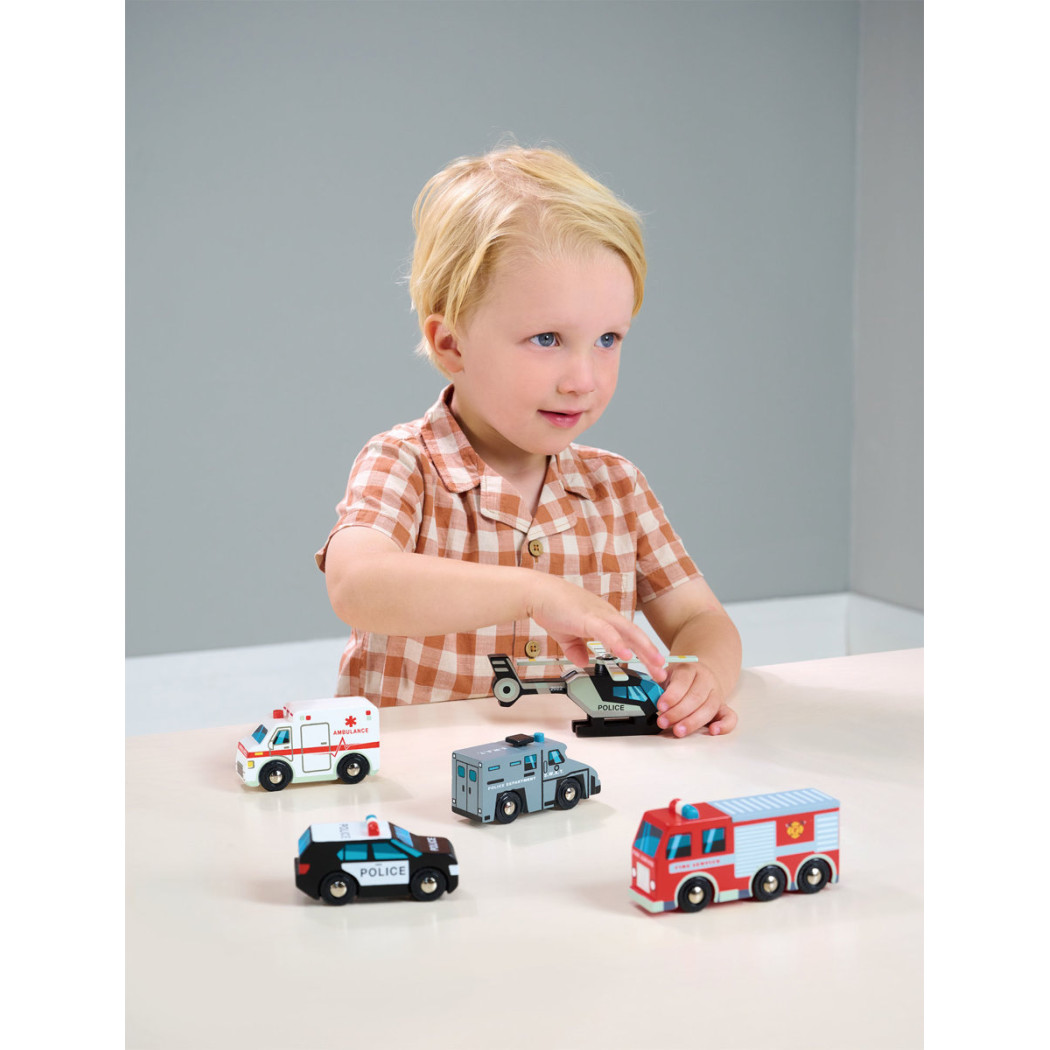 Drewniane Pojazdy Ratunkowe - Tender Leaf Toys