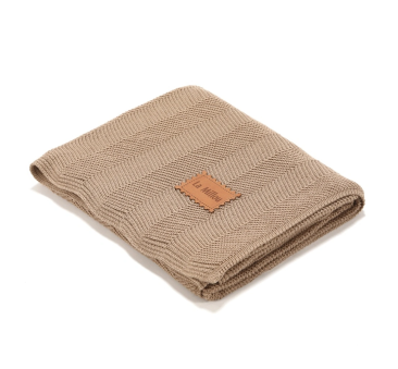 Carmel - Kocyk Bambusowy 80x90 cm - Jodełka Karmelowy - La Millou