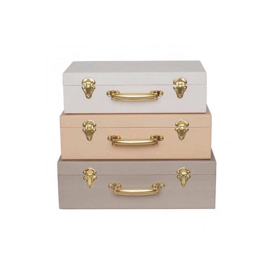 Zestaw Beżowych Walizek - JaBaDaBaDo