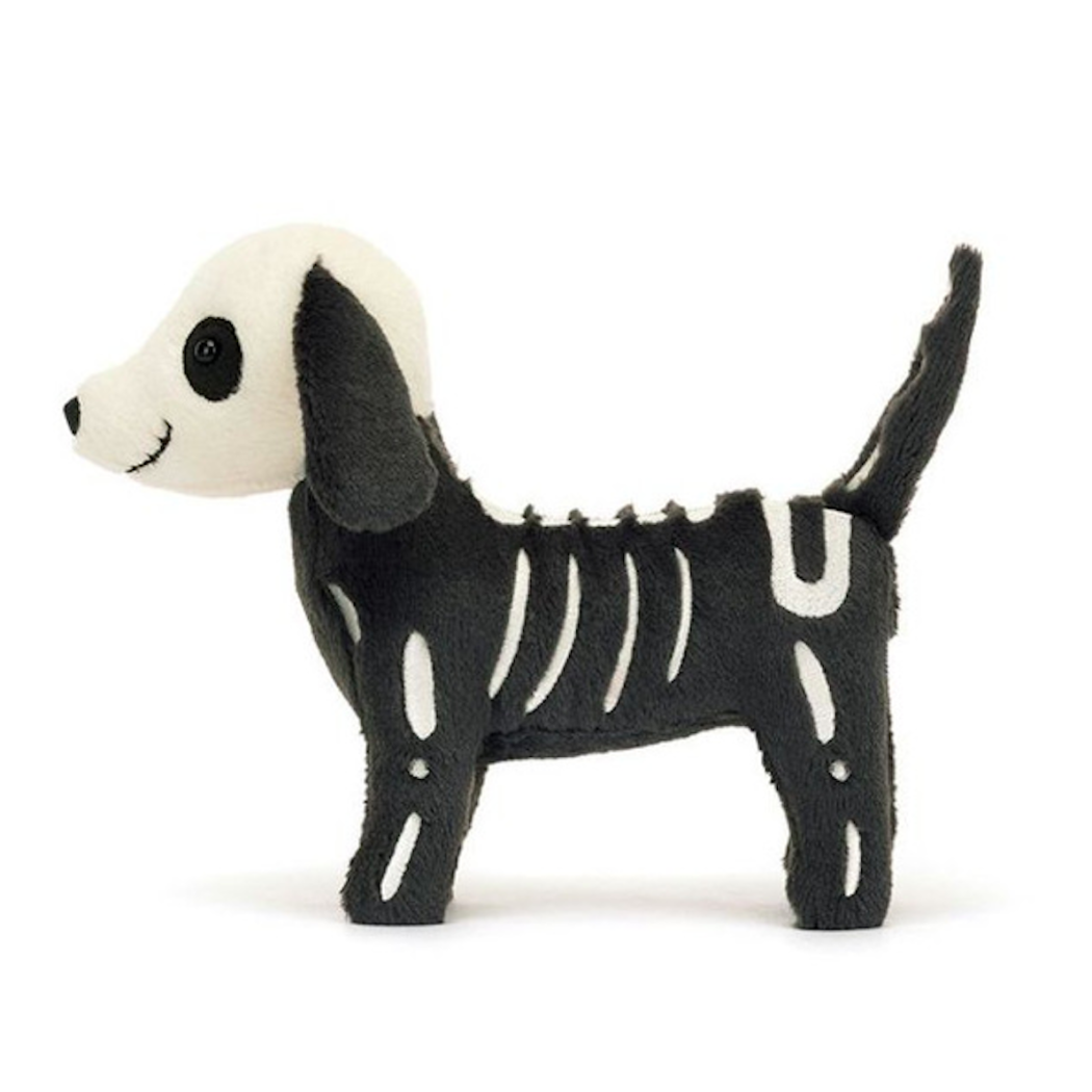 Szczeniak Kostek - Cukierek albo Psikus - Pluszak Szkielet Halloween 22 cm - Maskotka Przytulanka - JellyCat