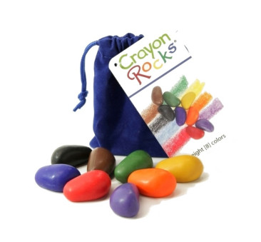 CRAYON ROCKS - KREDKI KAMYKI - 8 SZT W AKSAMITNYM WORECZKU