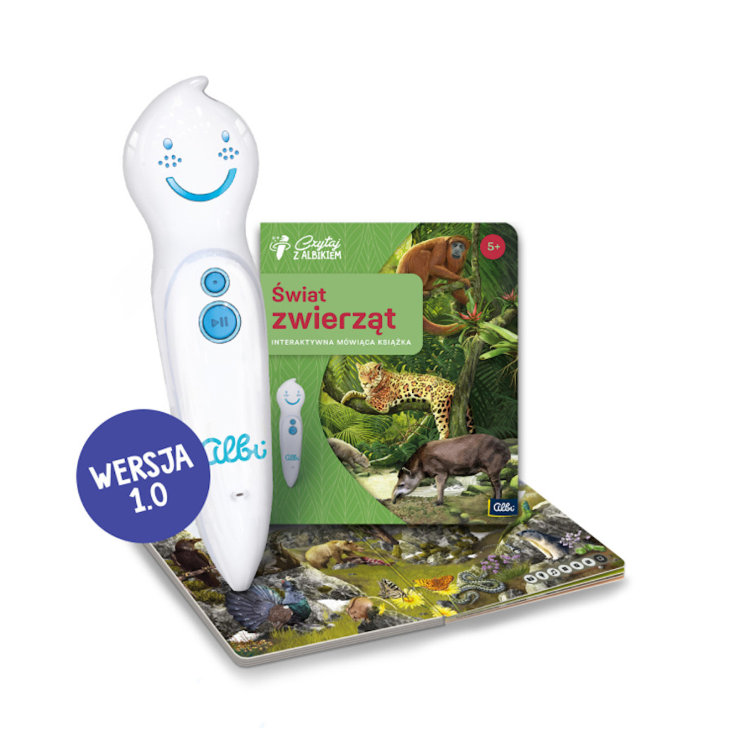 Zestaw Świat Zwierząt - Mówiące Pióro z Książką - Czytaj z Albikiem - Albi