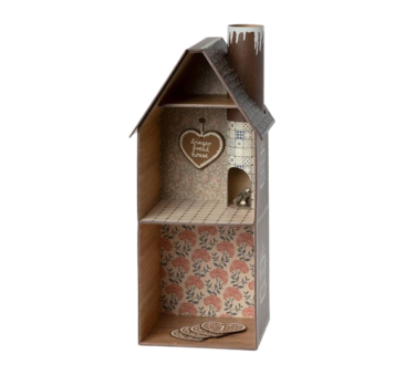 Piernikowy Domek dla Myszek z Kominkiem - Dekoracja Bożonarodzeniowa - Gingerbread House - Maileg