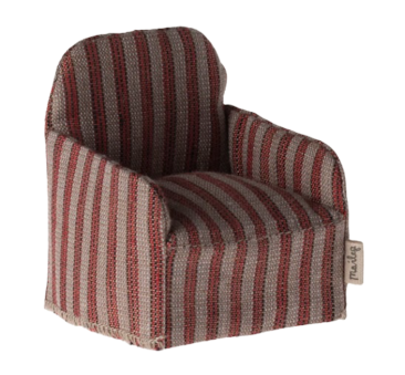 Fotel w Czerwone Paski - Chair Mouse Stripe -...