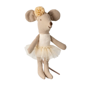 Myszka Baletnica - Off White - Ballerina Mouse - Little Sister - Maileg