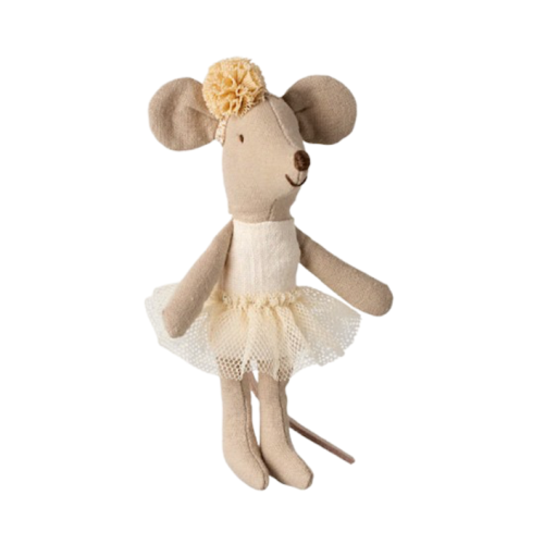 Myszka Baletnica - Off White - Ballerina Mouse - Little Sister - Maileg