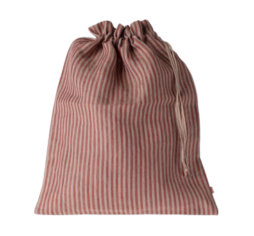 Dekoracyjny Worek - Stripes Red Dark Sand - Bag Large - Maileg