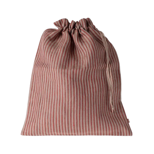 Dekoracyjny Worek - Stripes Red Dark Sand - Bag Large - Maileg