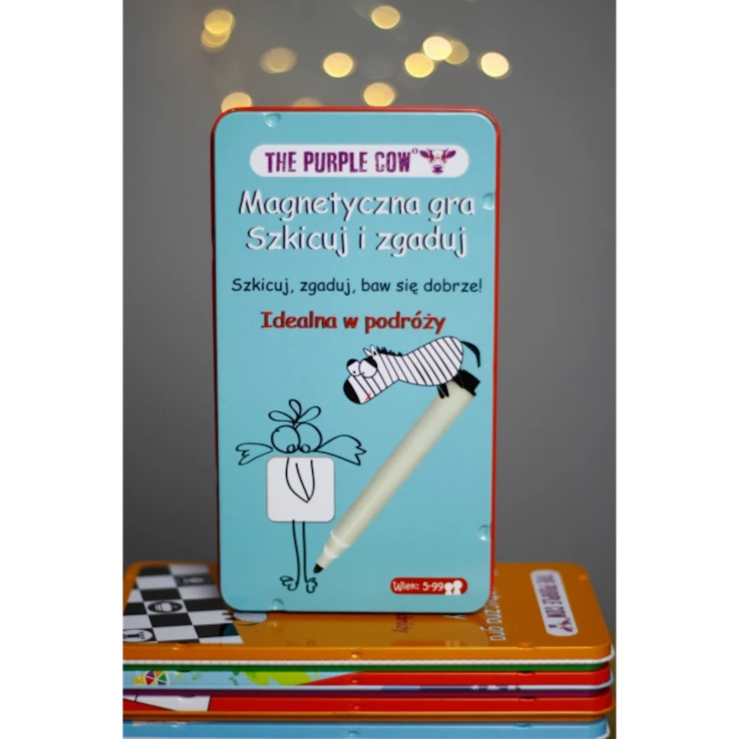 Szkicuj i Zgaduj - Podróżna Gra Magnetyczna - The Purple Cow