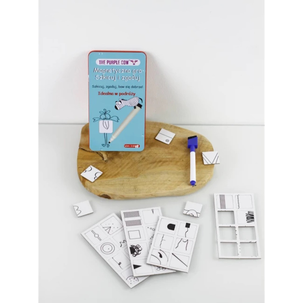 Szkicuj i Zgaduj - Podróżna Gra Magnetyczna - The Purple Cow