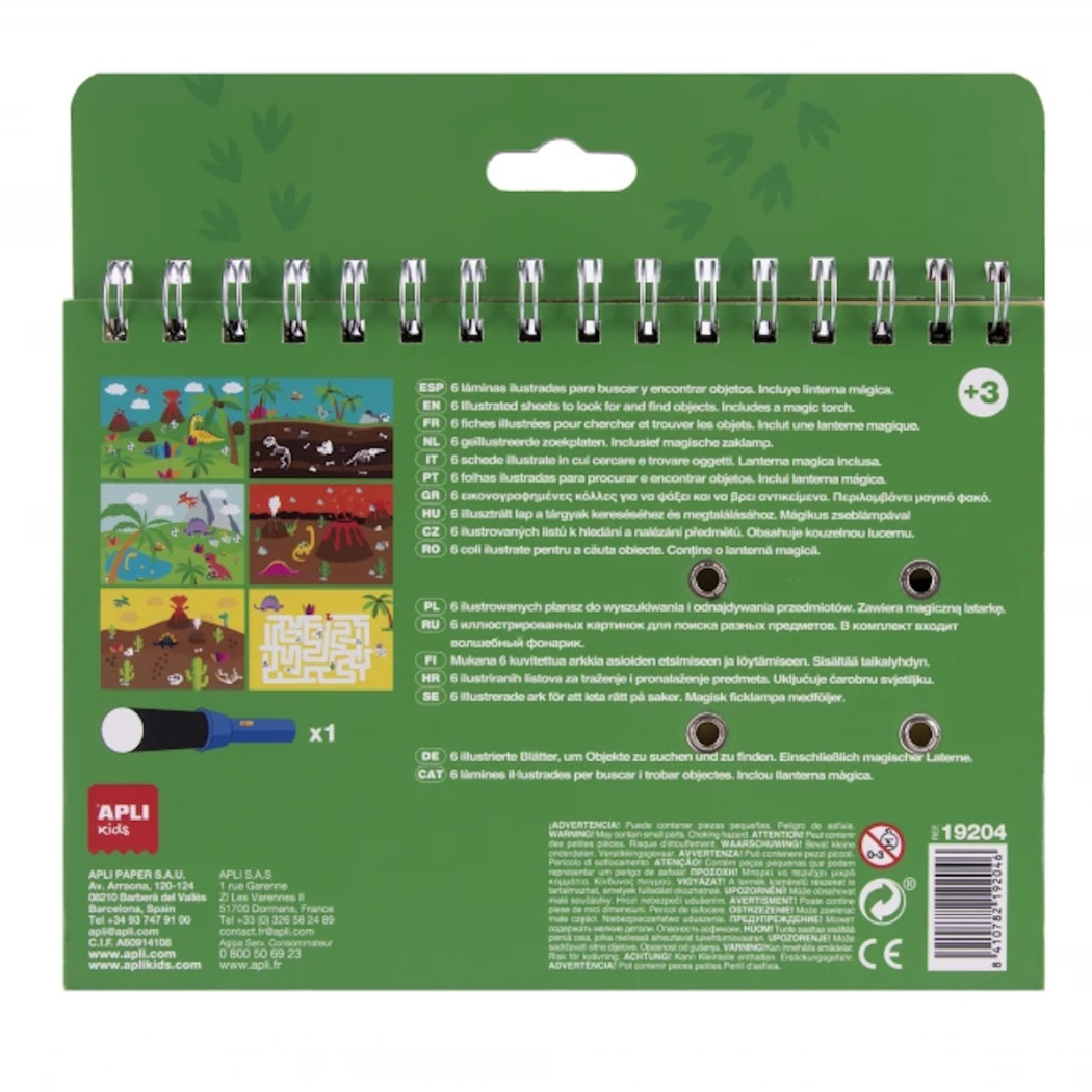 Dinozaury - Książeczka z Magiczną Latarką - Apli Kids