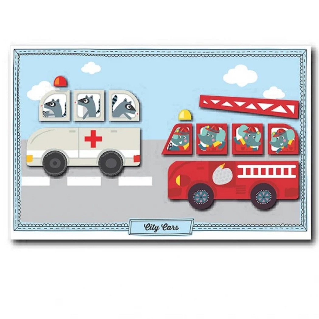 Pojazdy - Magnetyczna Układanka - Apli Kids