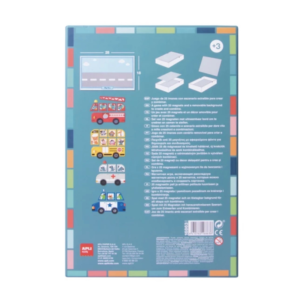 Pojazdy - Magnetyczna Układanka - Apli Kids