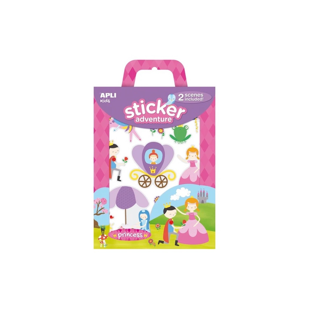 Księżniczka - Zestaw Naklejek z 2 Planszami - Apli Kids