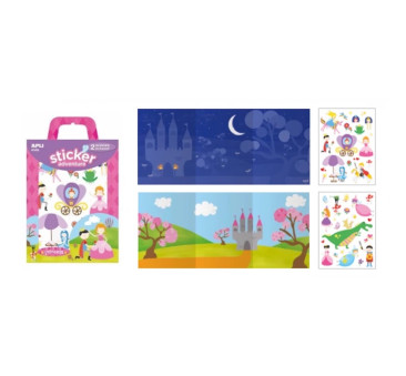 Księżniczka - Zestaw Naklejek z 2 Planszami - Apli Kids