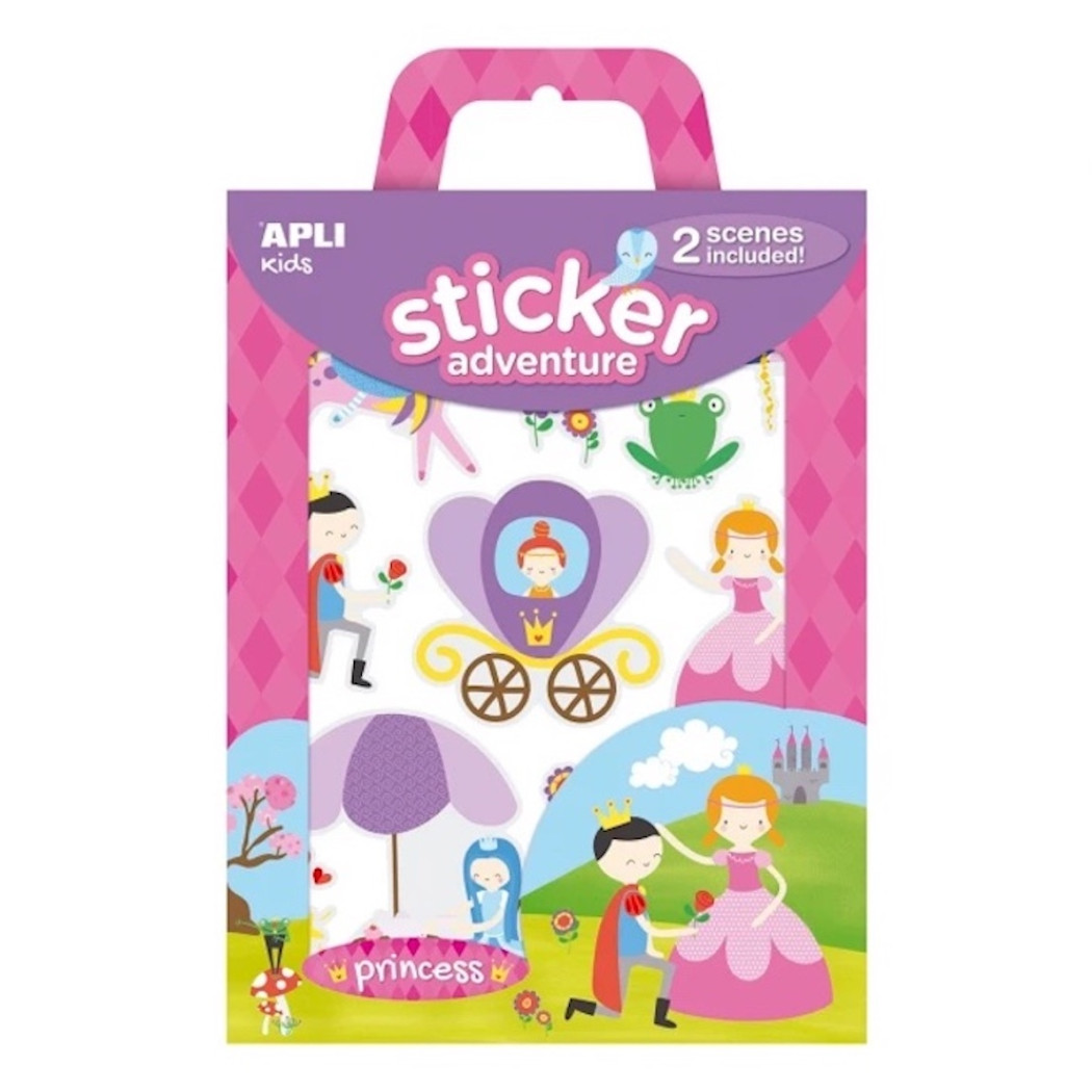 Księżniczka - Zestaw Naklejek z 2 Planszami - Apli Kids
