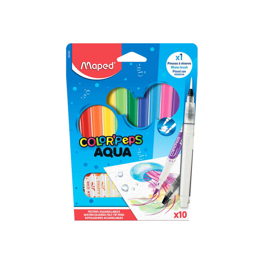Flamastry Colorpeps Aqua 10 kolorów - Maped