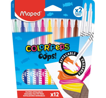 Flamastry Colorpeps Oops - Wymazywalne 12 szt - Maped