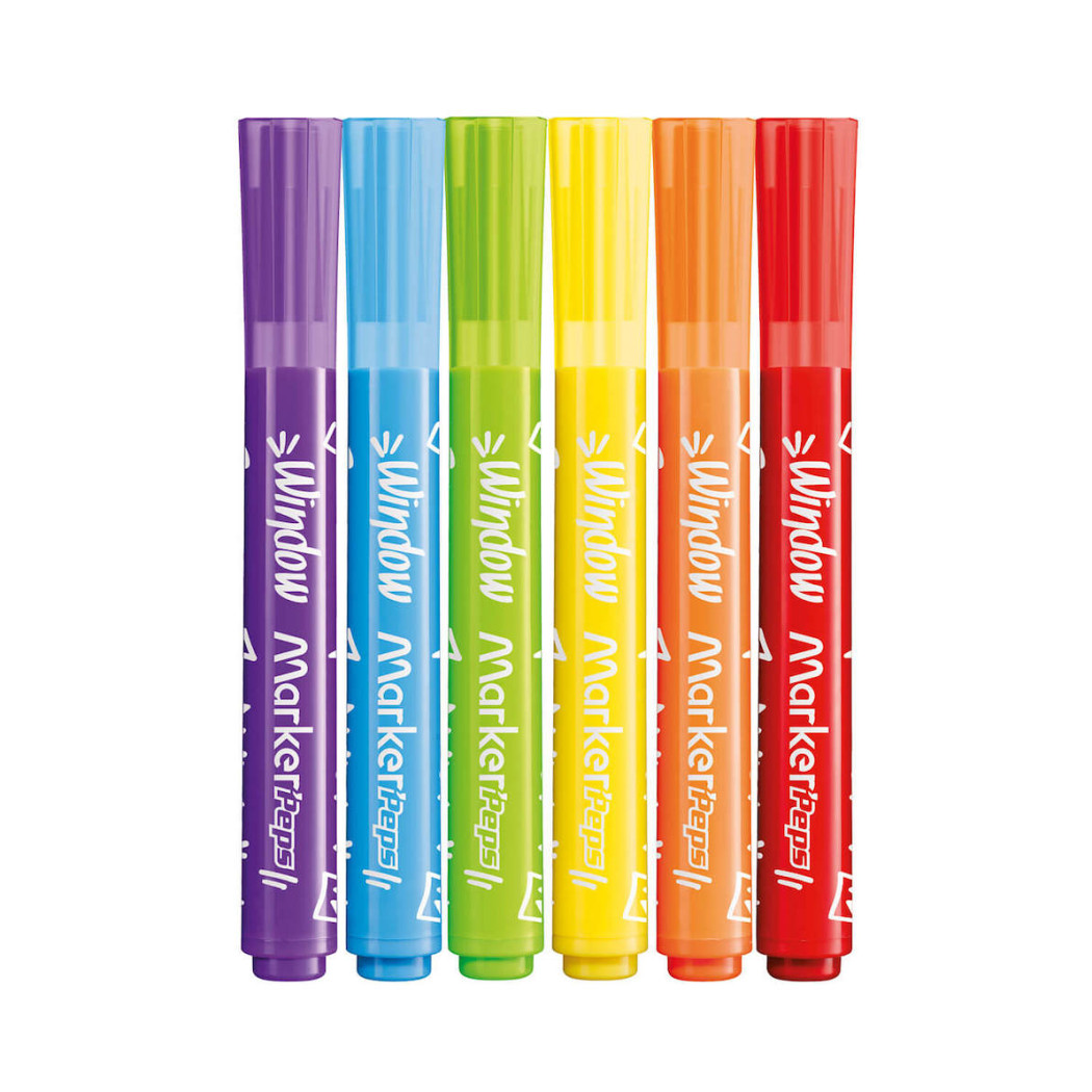 Flamastry do Szyb Window MarkerPeps - 6 kolorów - Maped