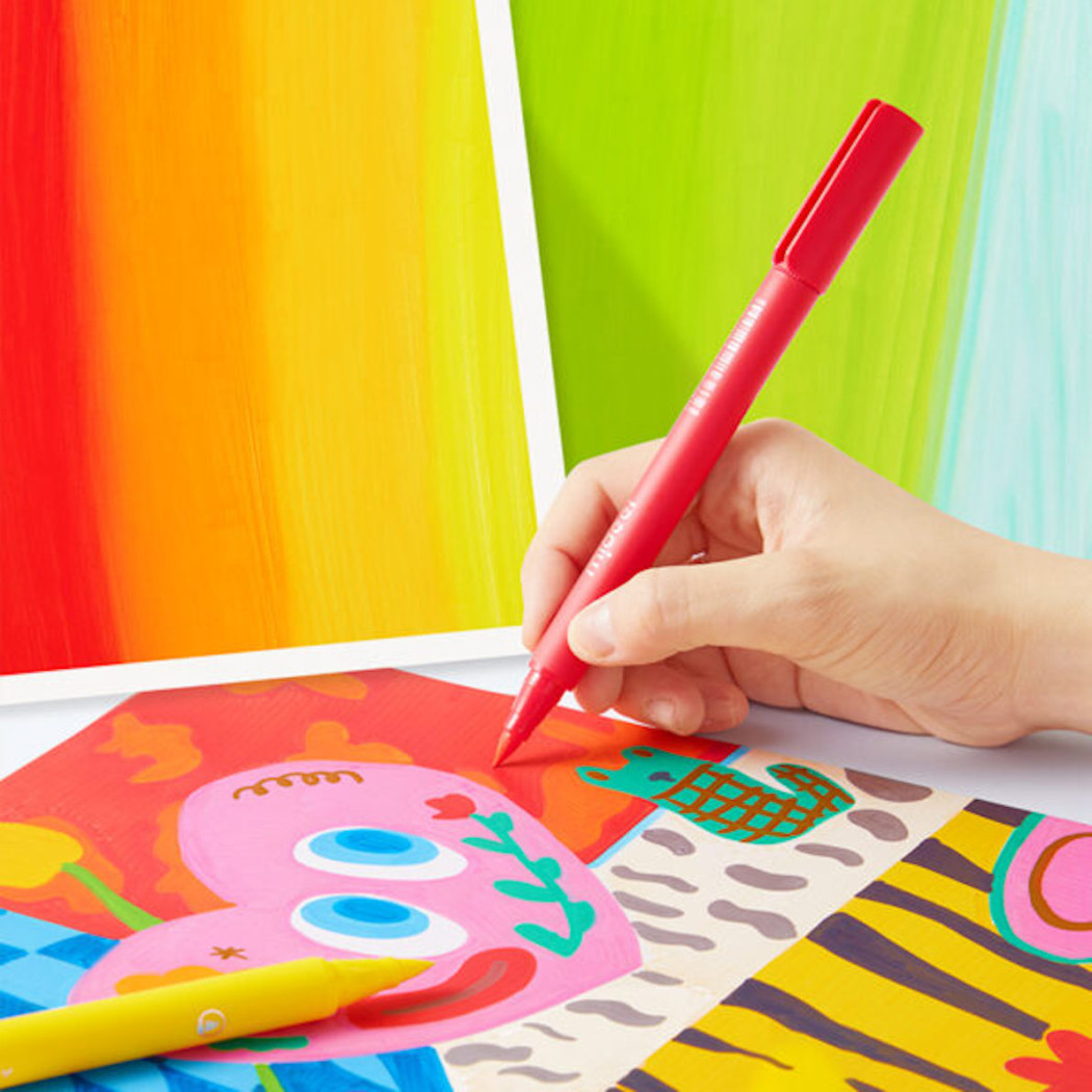 Markery Akrylowe 6 Kolorów - Bardzo Miękka Stalówka - Mideer