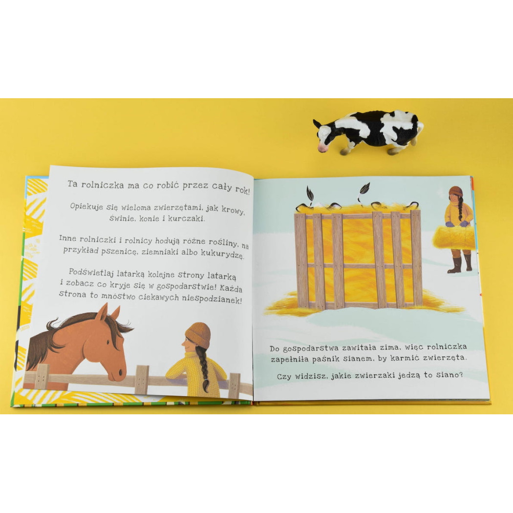 Na Farmie - Wyjątkowa Książka Pozwalająca Zobaczyć Co Kryje Się Na Wsi - Na Farmie Podświetl i Odkryj - Wydawnictwo Api Papi