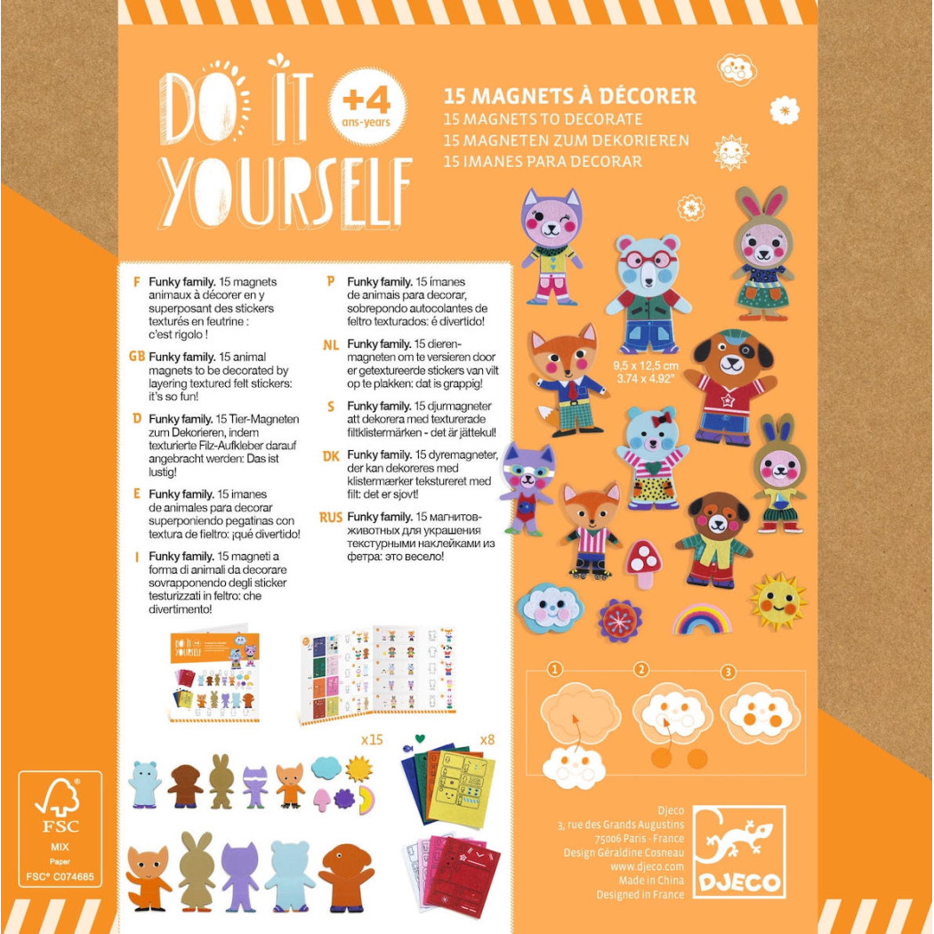Filcowe Magnesy - Zwierzątka - Zrób To Sam - Djeco