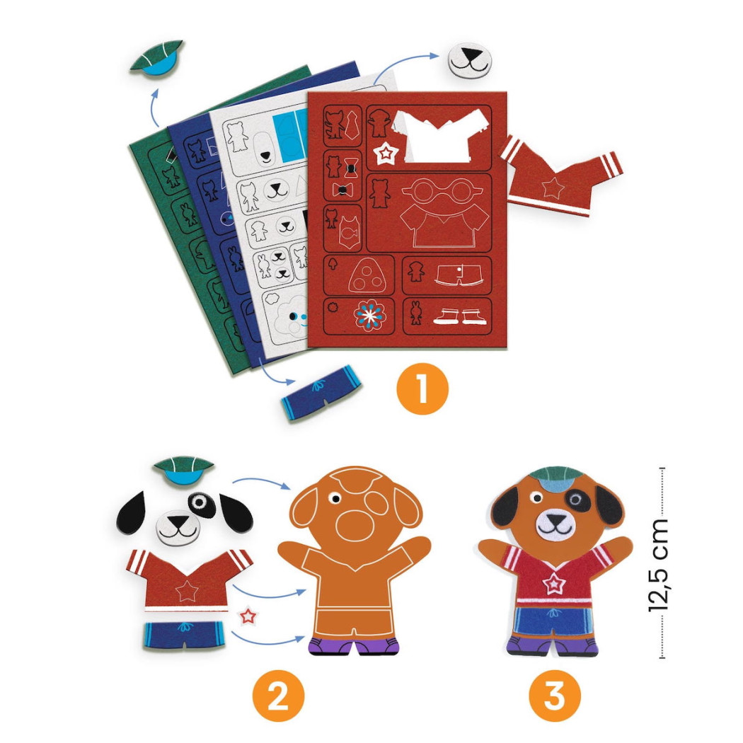 Filcowe Magnesy - Zwierzątka - Zrób To Sam - Djeco