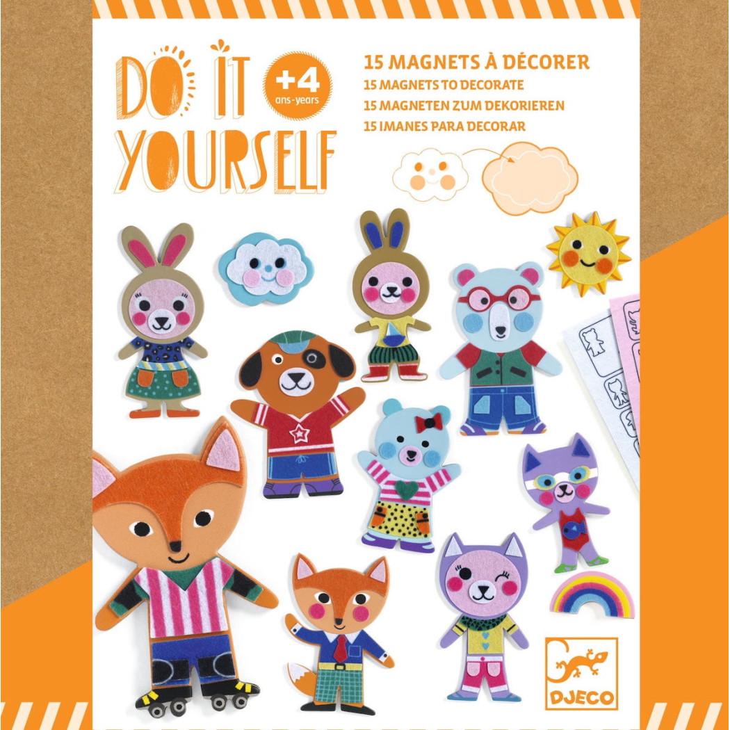 Filcowe Magnesy - Zwierzątka - Zrób To Sam - Djeco