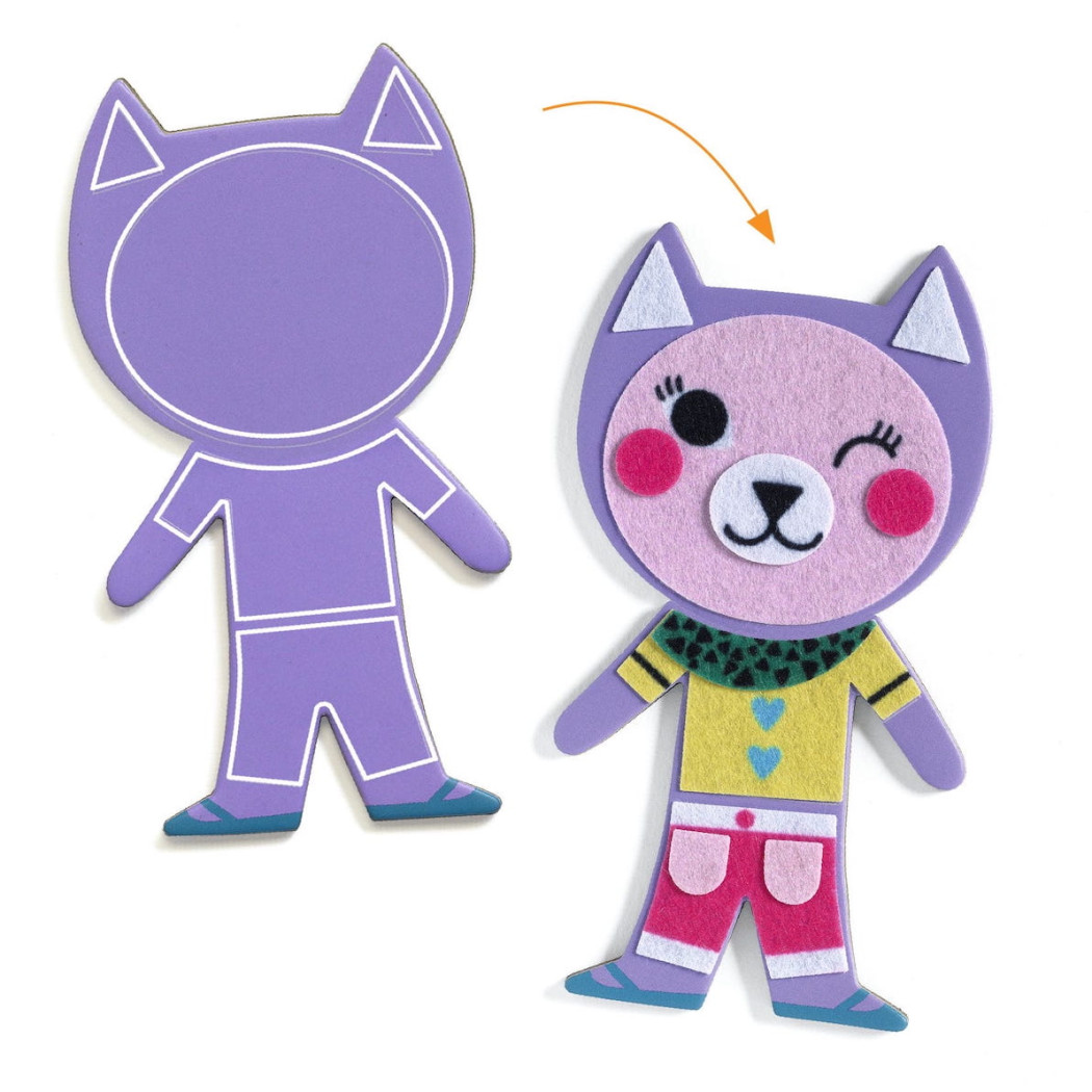 Filcowe Magnesy - Zwierzątka - Zrób To Sam - Djeco