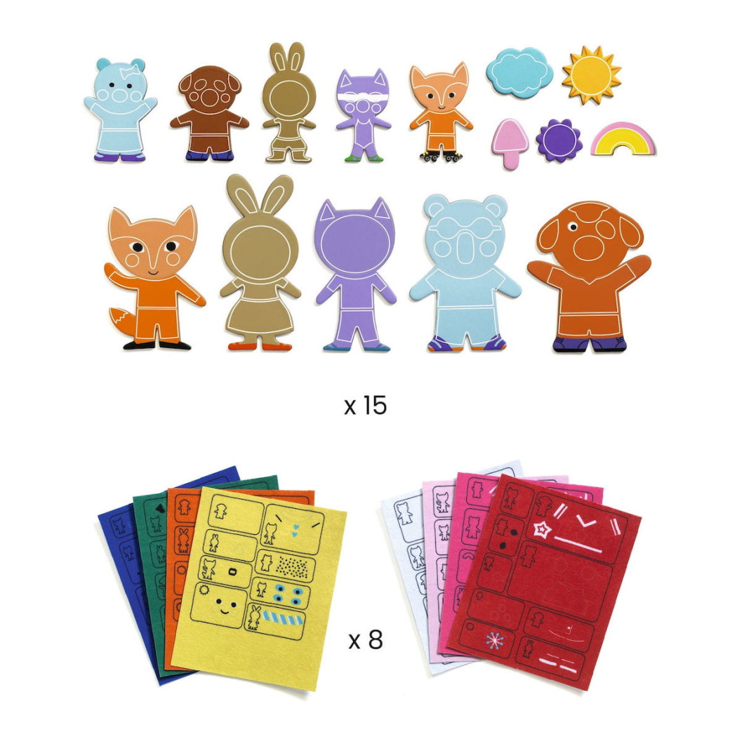 Filcowe Magnesy - Zwierzątka - Zrób To Sam - Djeco