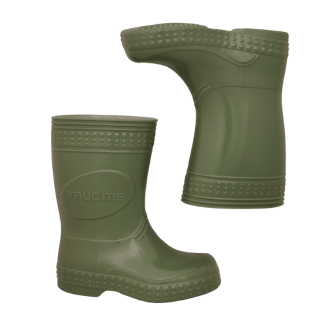 Zielona Szałwia/Sage Green -  rozm. 23/24 - Kalosze Dziecięce + worek/plecak - Mudme Kalosze Poproszę