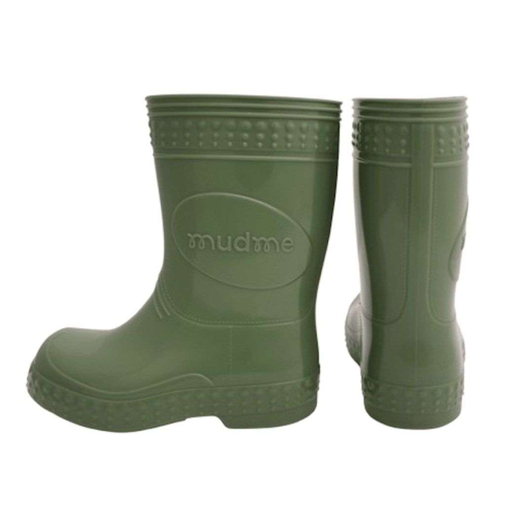 Zielona Szałwia/Sage Green -  rozm. 23/24 - Kalosze Dziecięce + worek/plecak - Mudme Kalosze Poproszę