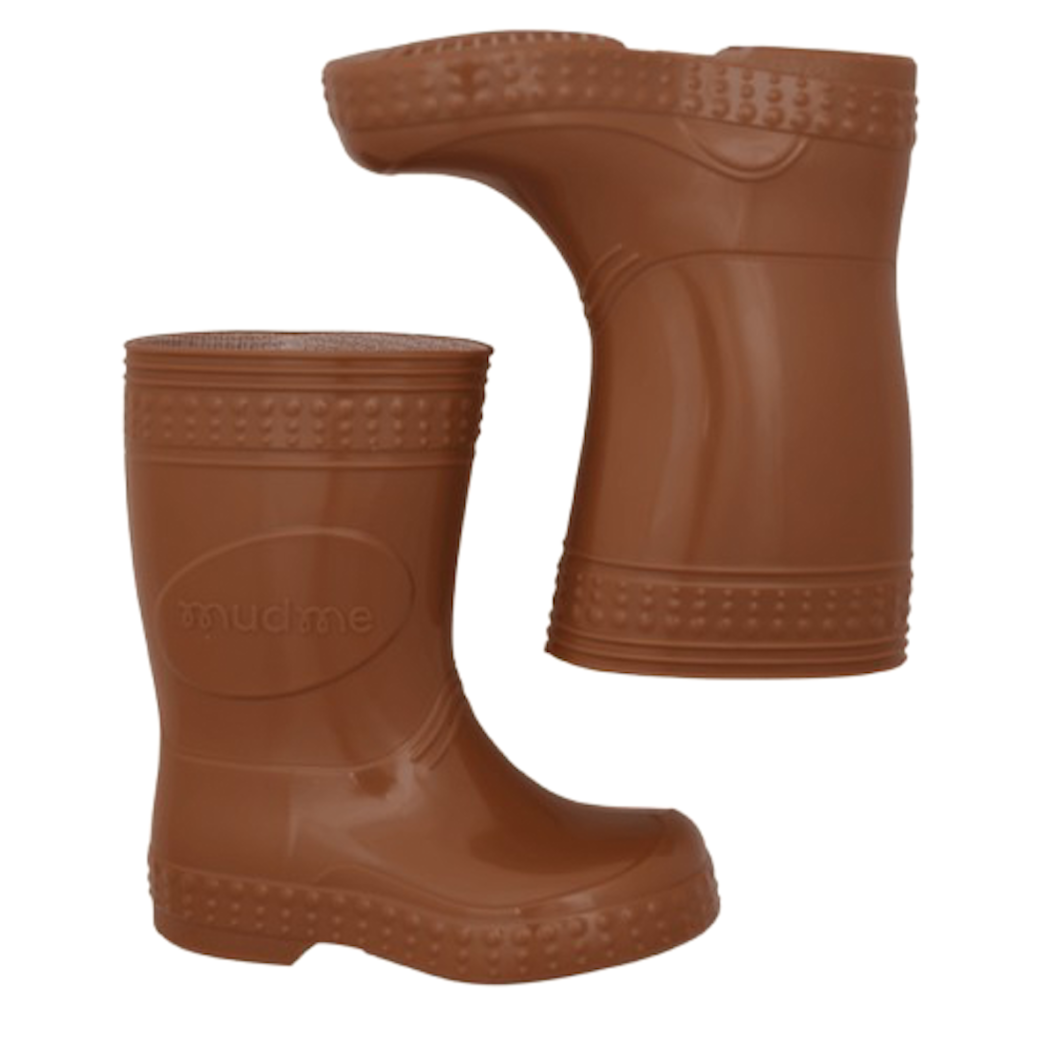 Karmelowe Ciasteczko/Carmel Cookie -  rozm. 27/28 - Kalosze Dziecięce + worek/plecak - Mudme Kalosze Poproszę