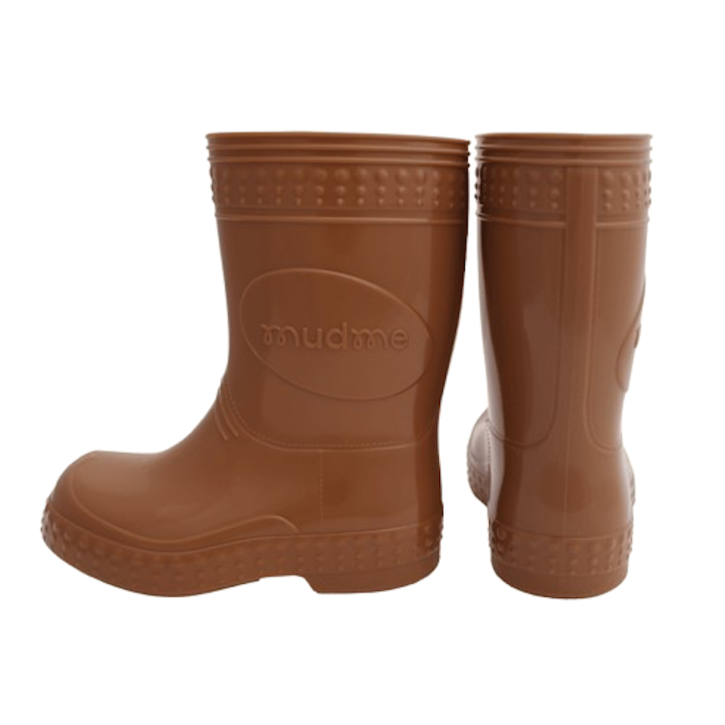 Karmelowe Ciasteczko/Carmel Cookie -  rozm. 27/28 - Kalosze Dziecięce + worek/plecak - Mudme Kalosze Poproszę