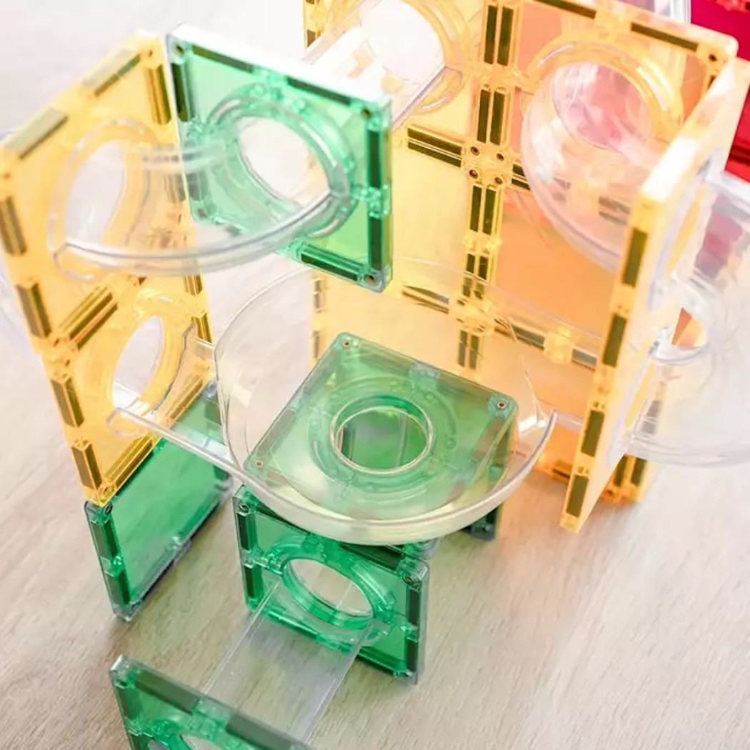 Zestaw Rozszerzający Kulodrom - Klocki Magnetyczne - Rainbow Ball Run Expansion Pack 66 Elementów - Connetix