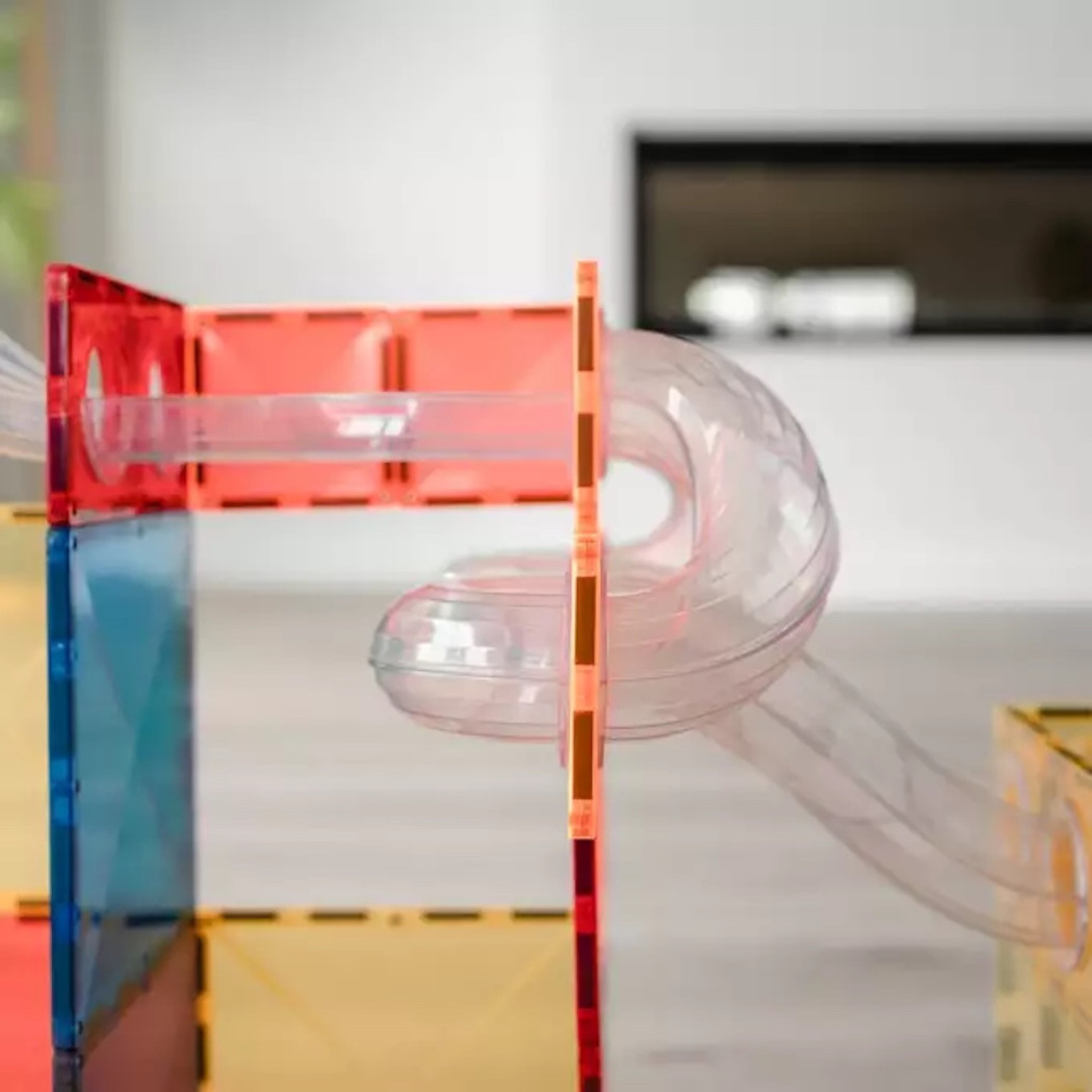 Zestaw Rozszerzający Kulodrom - Klocki Magnetyczne - Rainbow Ball Run Expansion Pack 66 Elementów - Connetix