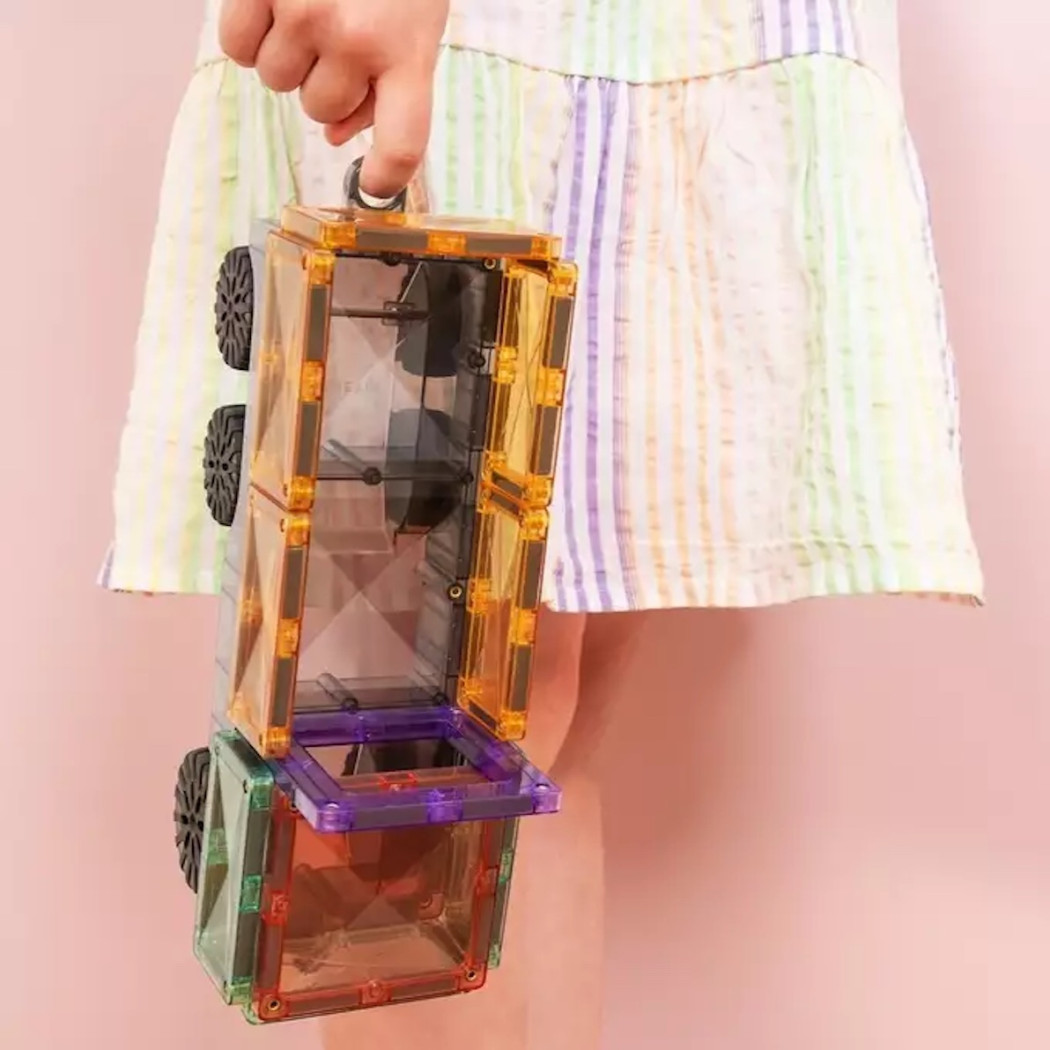 Transport - Pastelowe - Klocki Magnetyczne - 50 Elementów - Connetix