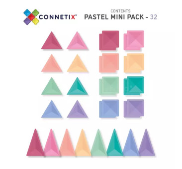 Pastel - Klocki Magnetyczne - Pastel Mini Pack 32 Elementy - Connetix