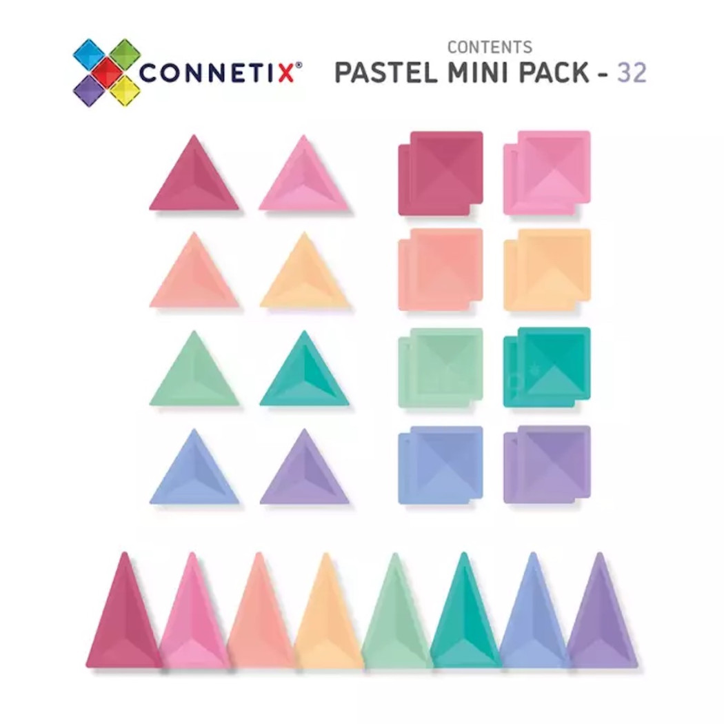 Pastel - Klocki Magnetyczne - Pastel Mini Pack 32 Elementy - Connetix