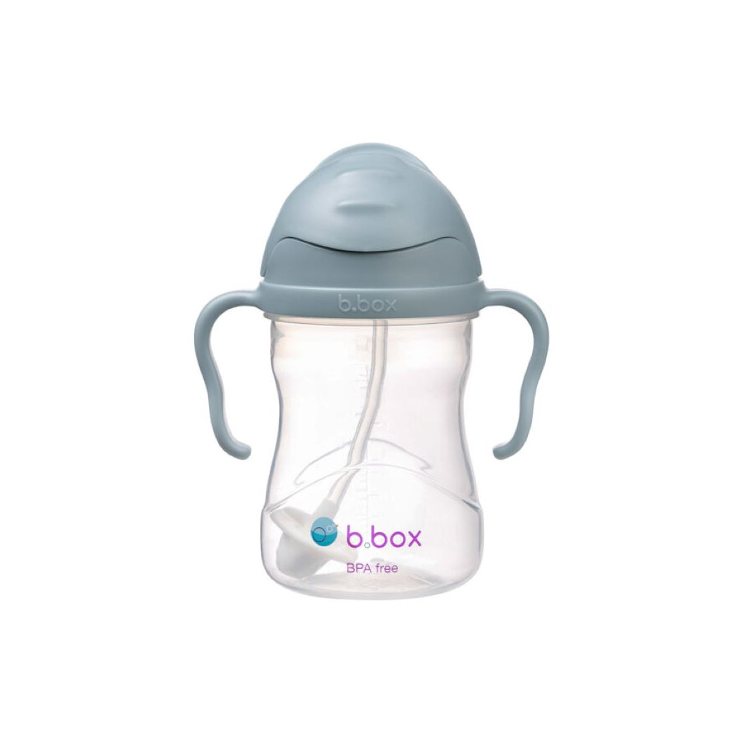 Błękitny Innowacyjny Bidon ze Słomką Niekapek 240 ml- B.BOX