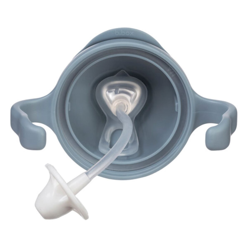 Błękitny Innowacyjny Bidon ze Słomką Niekapek 240 ml- B.BOX