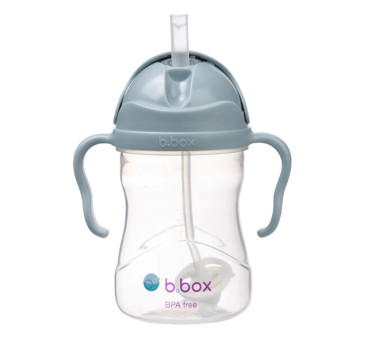 Błękitny Innowacyjny Bidon ze Słomką Niekapek 240 ml- B.BOX