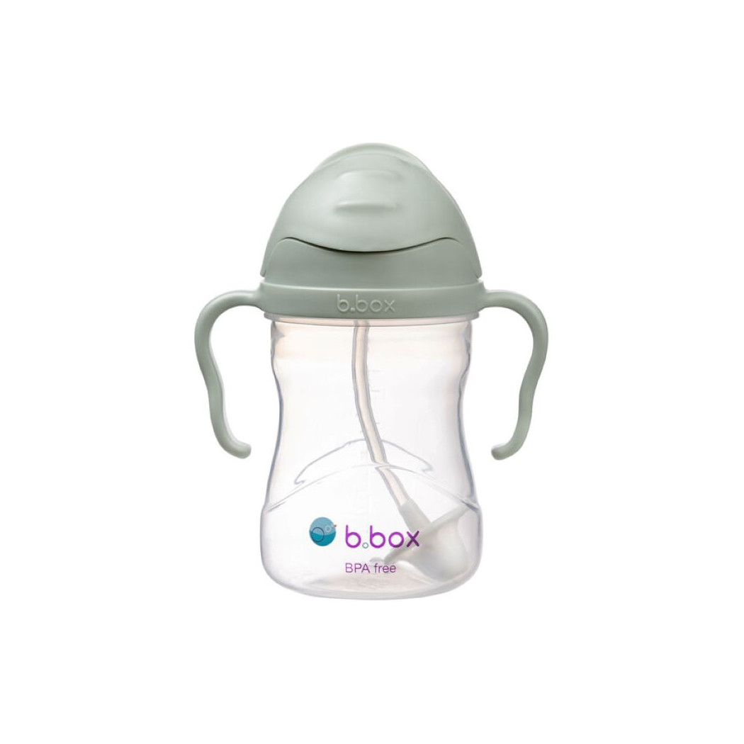 Szałwiowy Innowacyjny Bidon ze Słomką Niekapek 240 ml- B.BOX