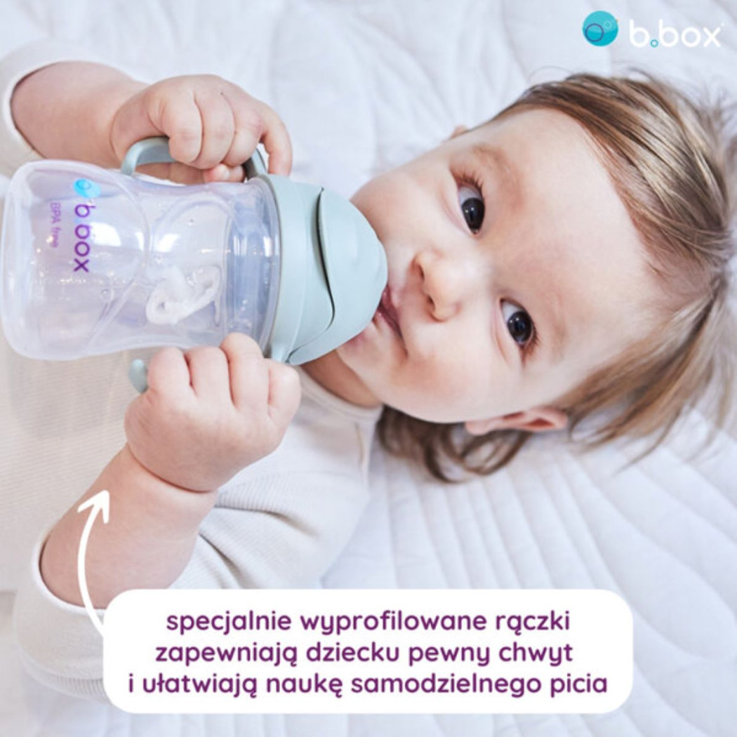 Szałwiowy Innowacyjny Bidon ze Słomką Niekapek 240 ml- B.BOX