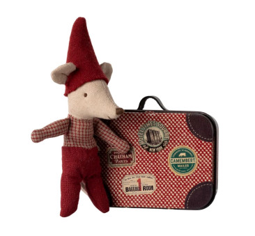 Świąteczna Myszka w Walizce - Christmas Mouse Baby in Suitcase - Maileg