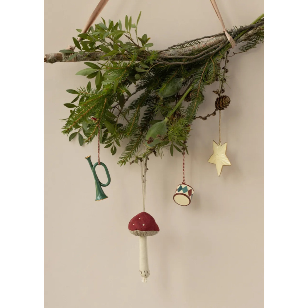 Czerwony Muchomor Kropki - Dekoracja Bożonarodzeniowa - Mushroom Ornament Red - Maileg
