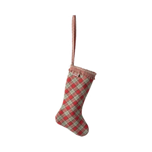 Świąteczna Skarpeta - Stocking Ornament Checker - Red -  Dekoracja Bożonarodzeniowa - Maileg