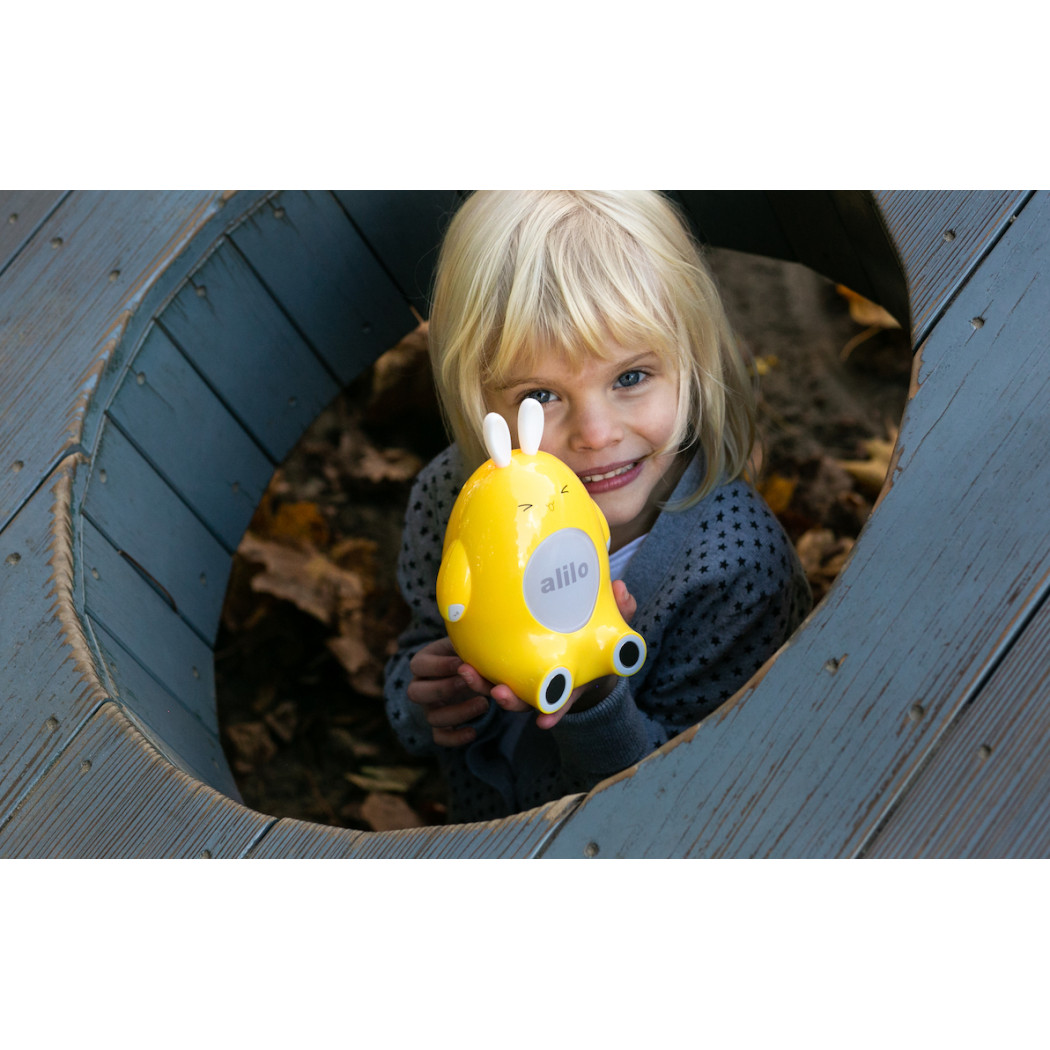 Króliczek Happy Bunny - Żółty - Zabawka Edukacyjna - Alilo