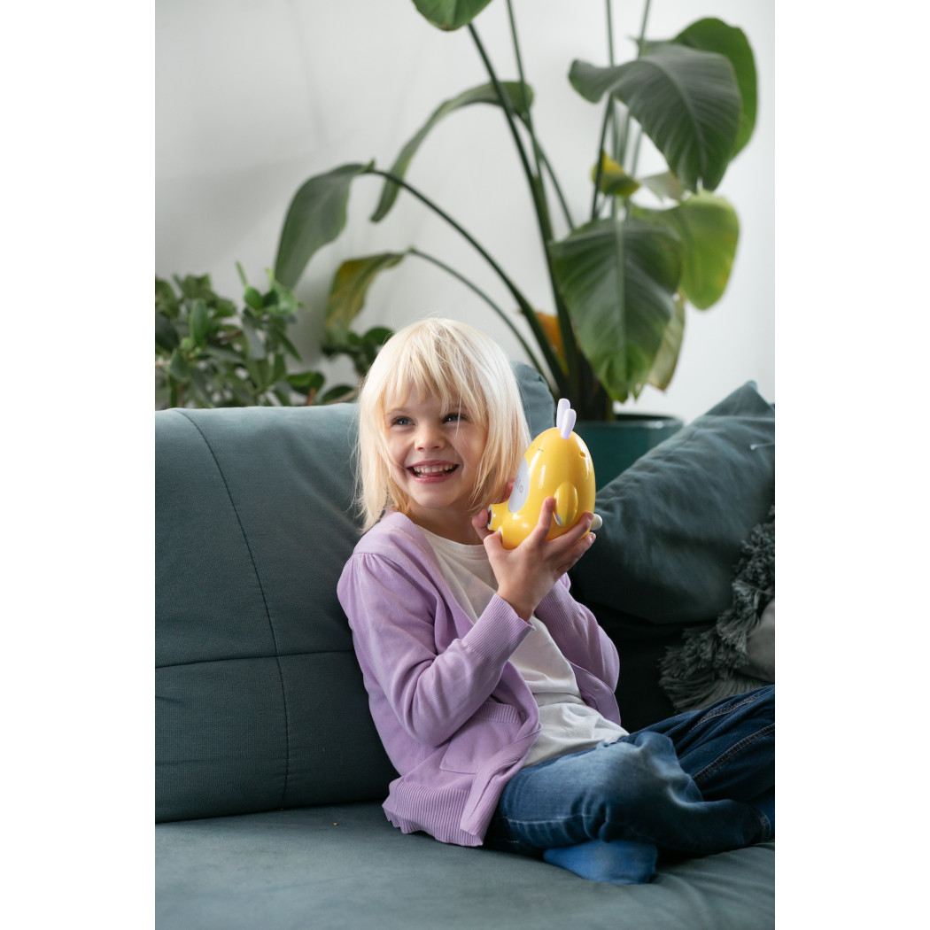 Króliczek Happy Bunny - Żółty - Zabawka Edukacyjna - Alilo