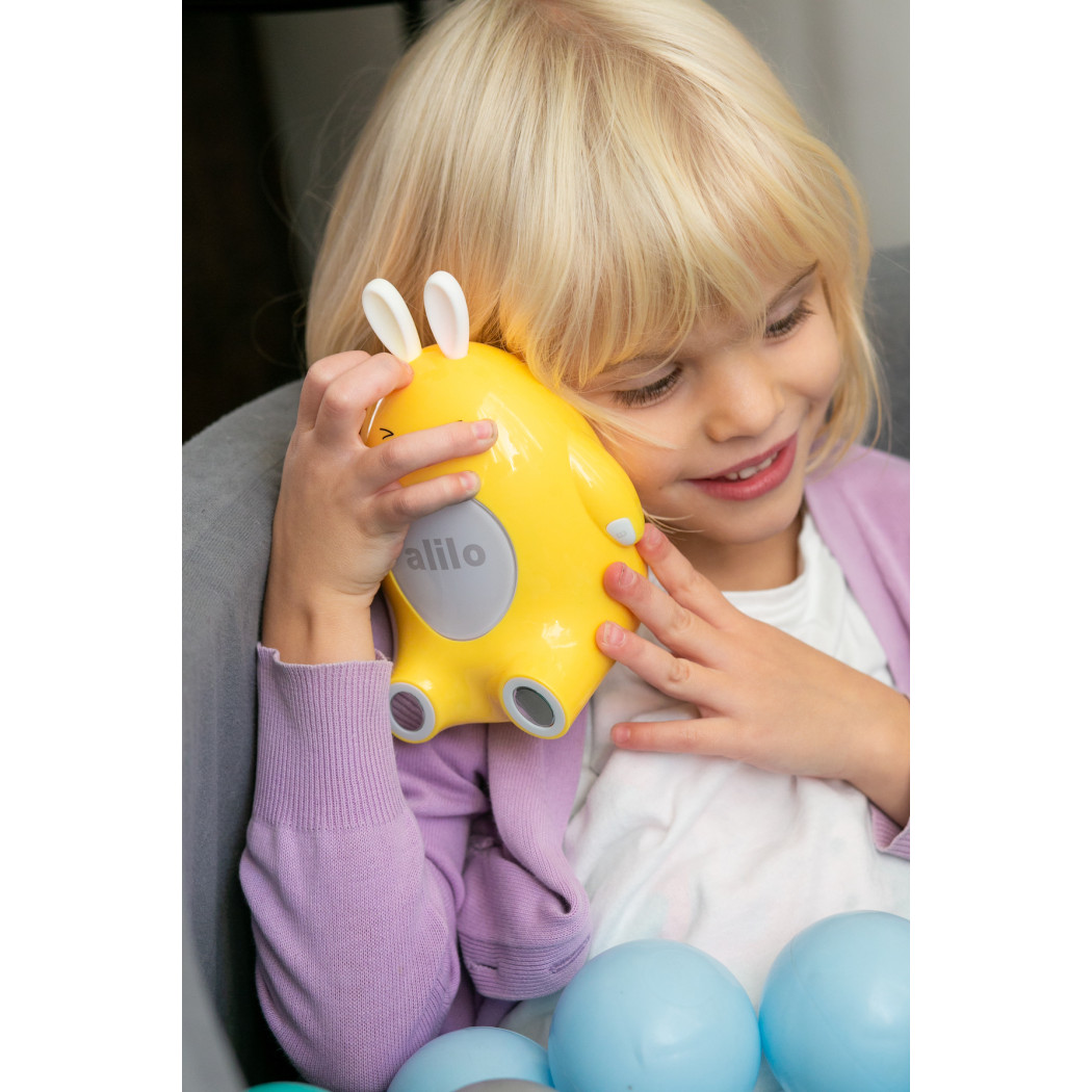 Króliczek Happy Bunny - Żółty - Zabawka Edukacyjna - Alilo